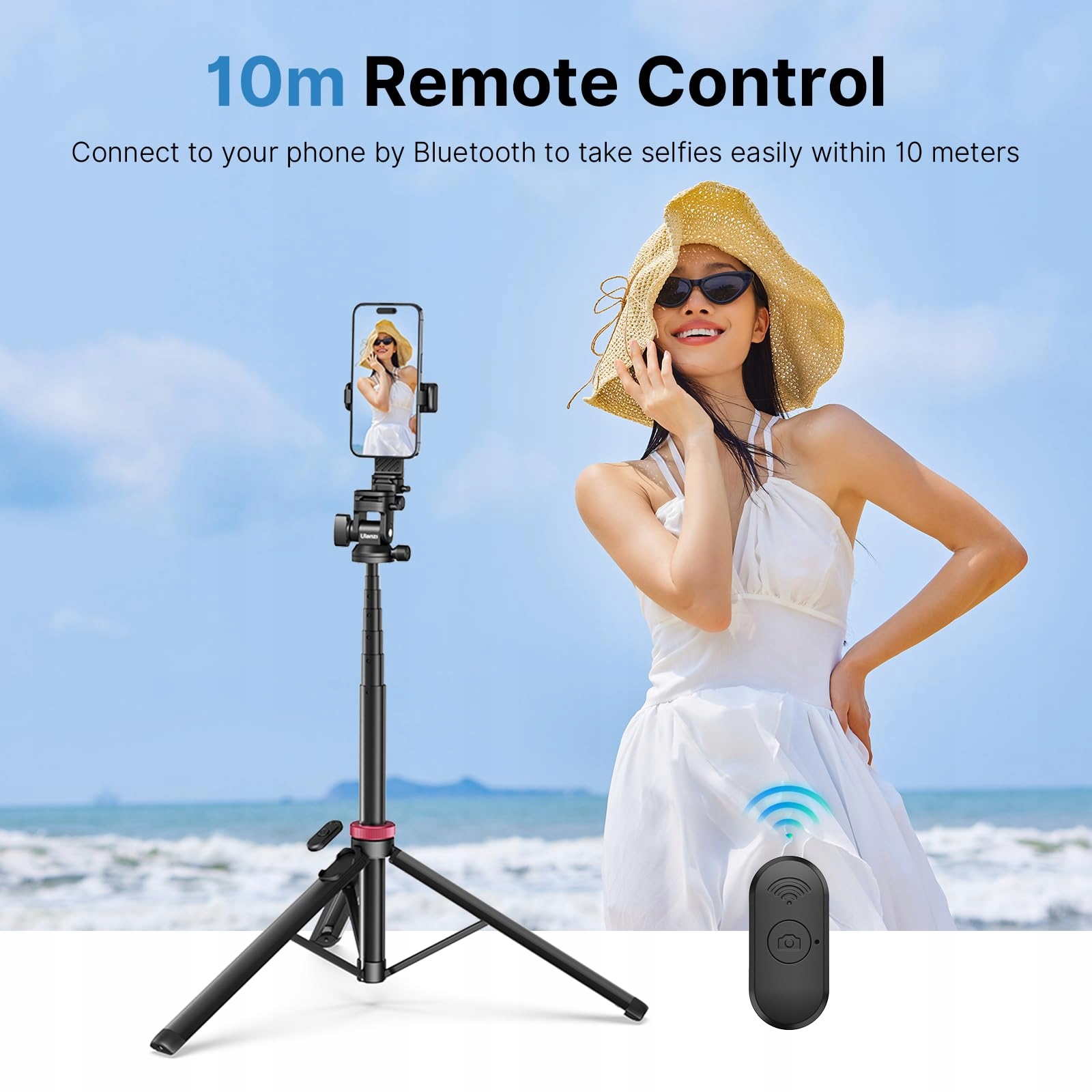 ULANZI MT-78 Statyw Kamera Selfie-Stick Bluetooth Telefon DSLR iPhone — miniatura 6