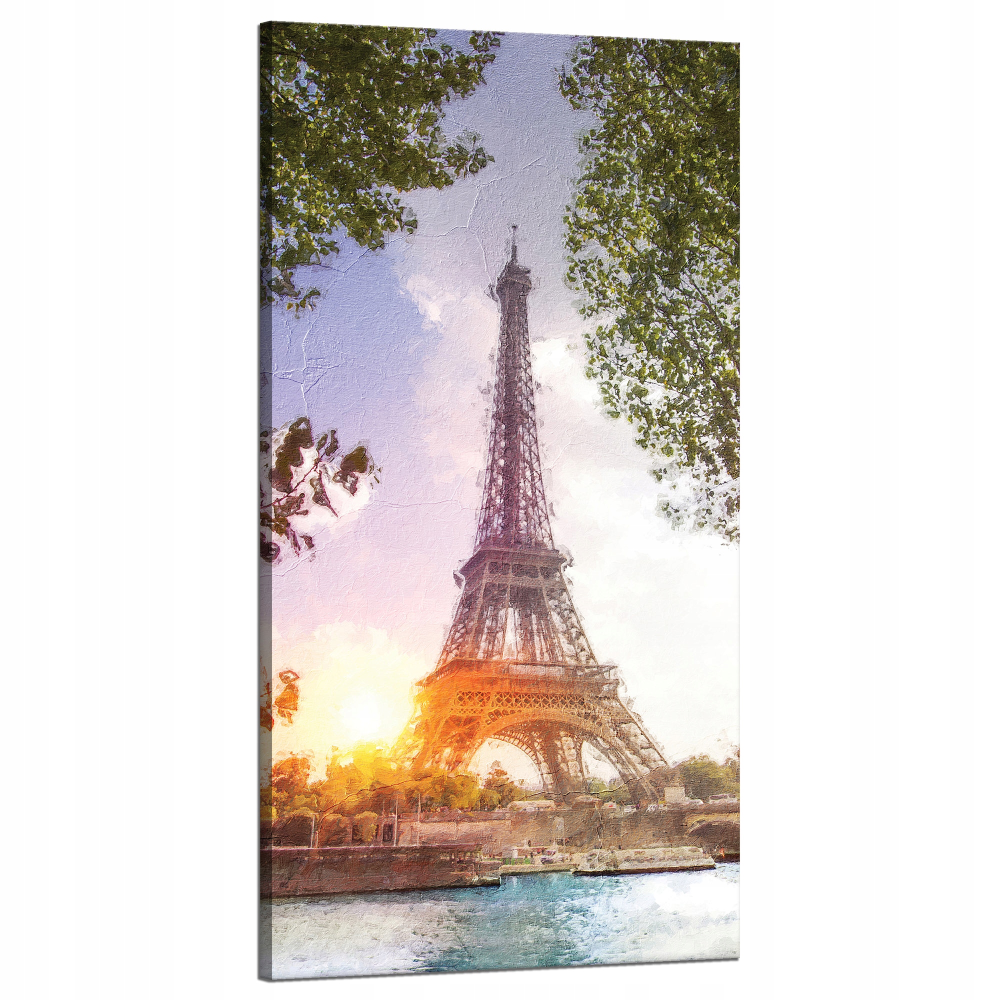 Obraz na plátně Eiffelova věž v záři Slunce 60x120 cm