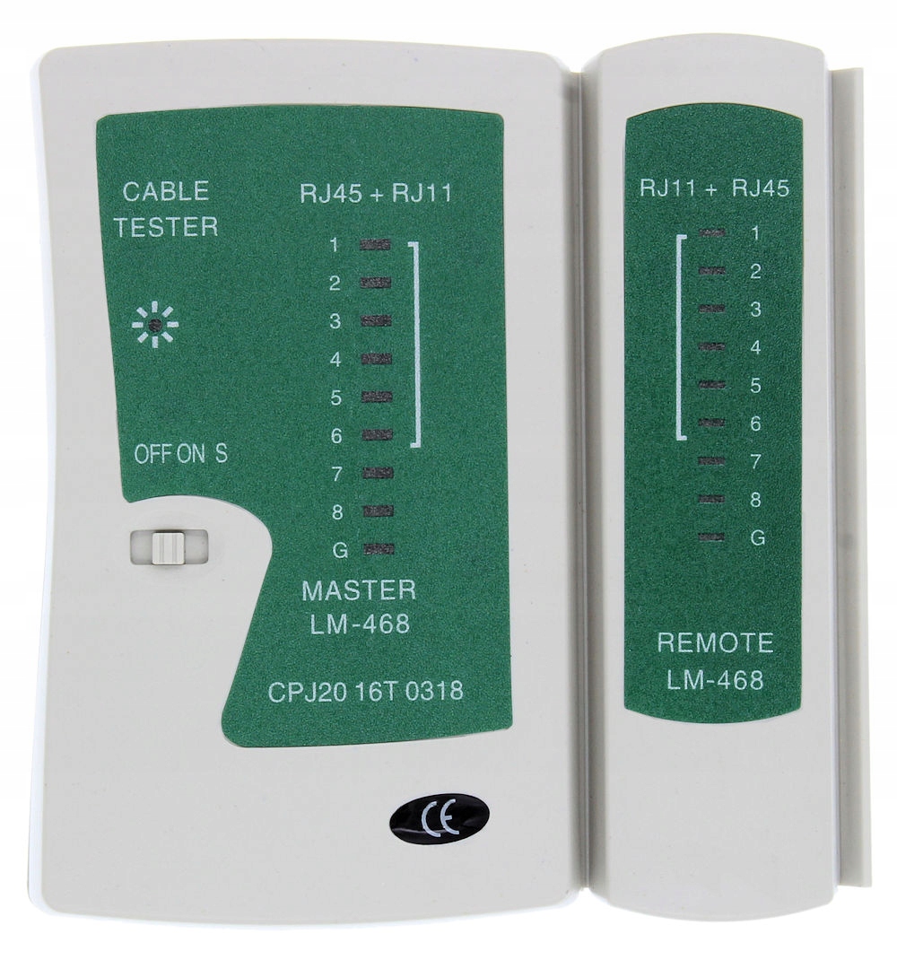 Tester do Kabli Sieciowych Sieci LAN RJ45 RJ11 LED