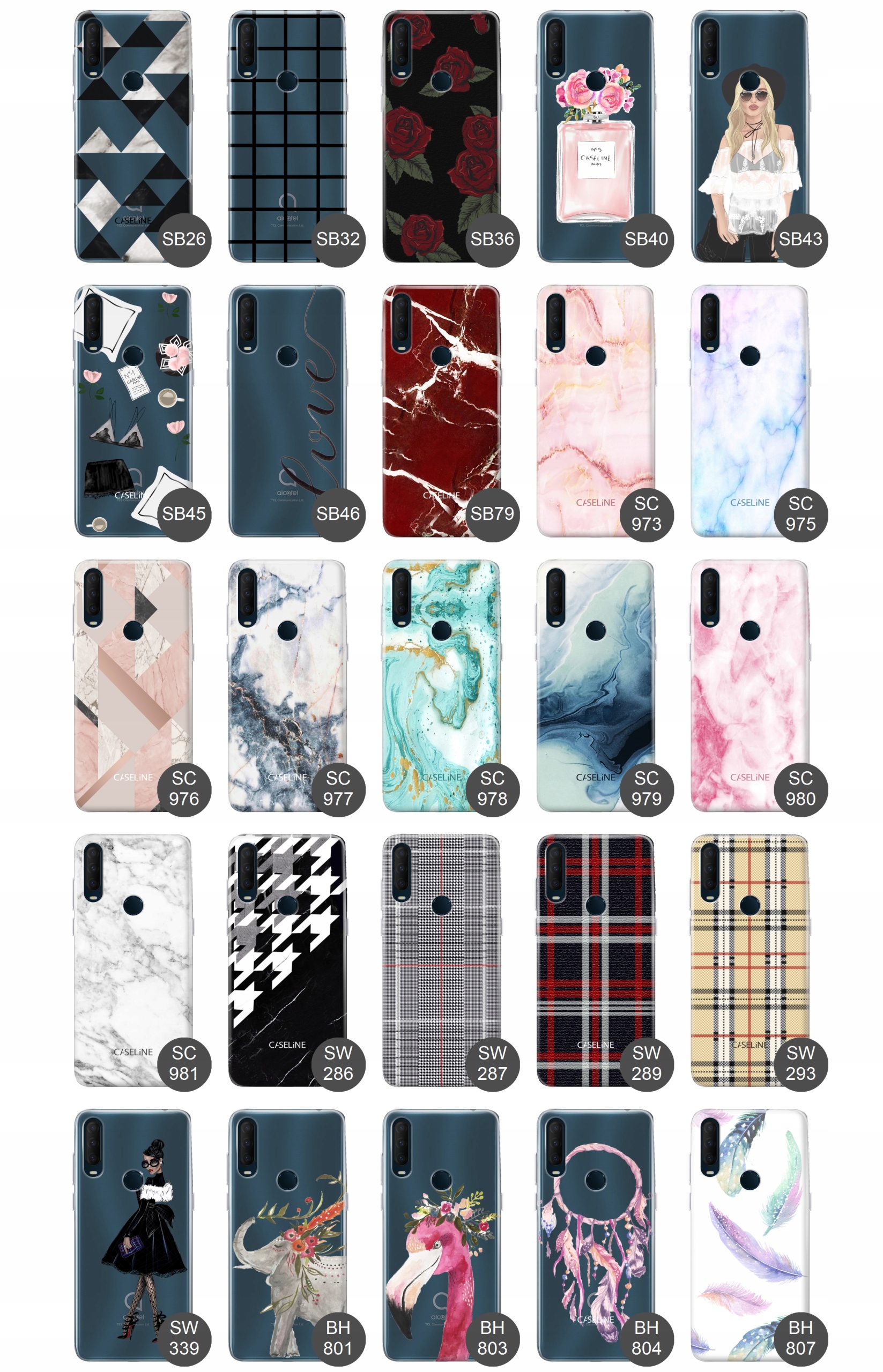 Etui do Alcatel 1S 2020 case wzory guma