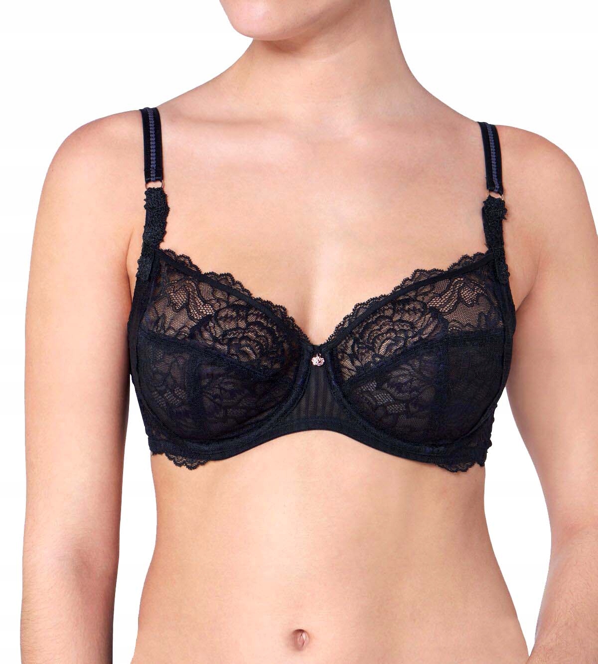 U763 Podprsenka Triumph sexy černá měkká Peony Florale W 75E