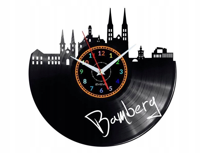 Bamberg Dárek Originální dekorace do domu Hodiny z vinylové desky