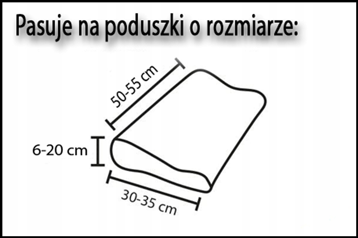POSZEWKA NA PODUSZKĘ ORTOPEDYCZNĄ PROFILOWANĄ MED Szerokość produktu 30 cm