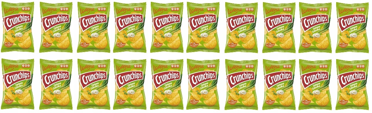 20x 140g Crunchips Chipsy Zielona cebulka bez glutenu Karton