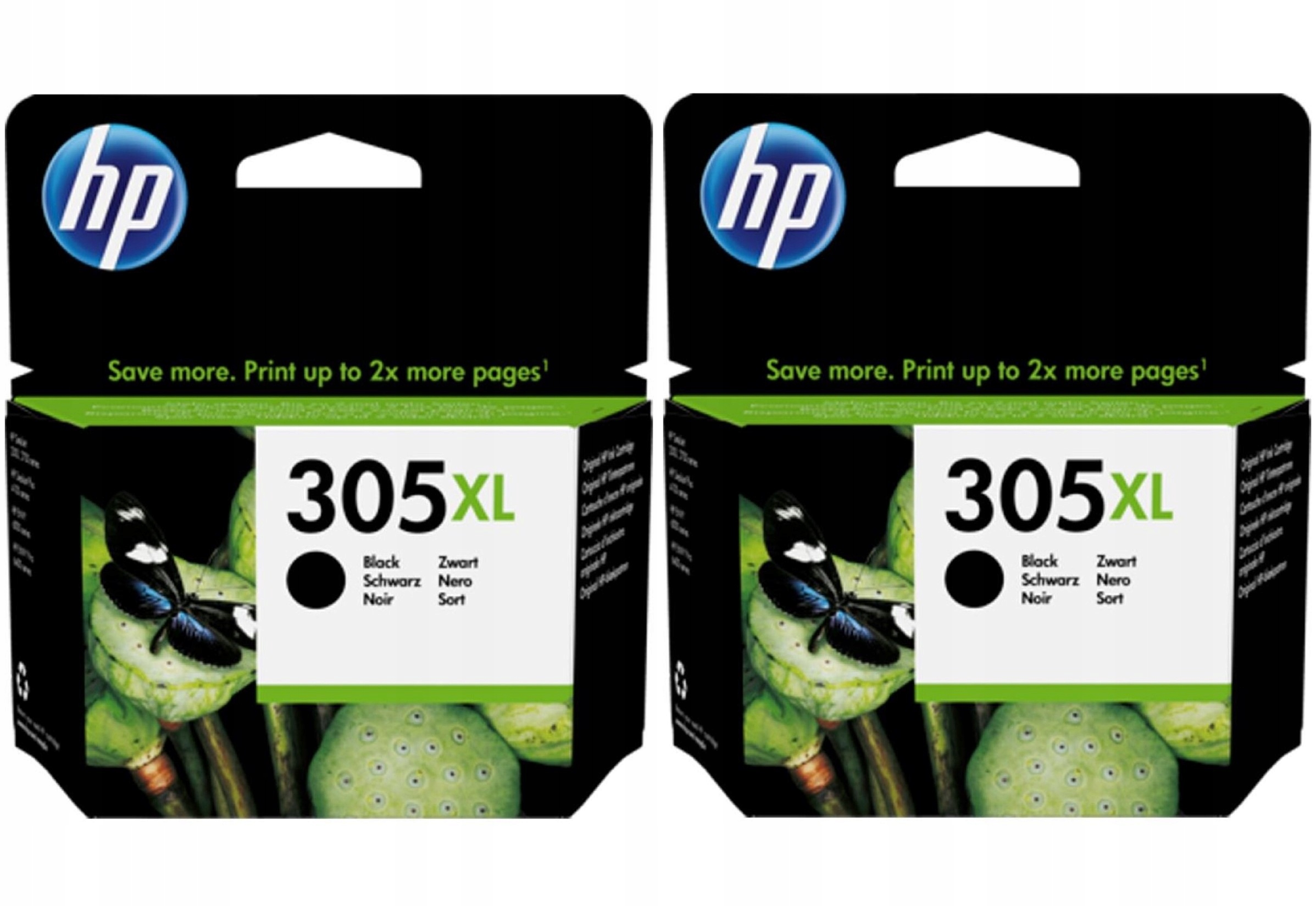 2x Tusz Hp 305XL Czarny Black 3YM62AE DeskJet 2320 2710 2720