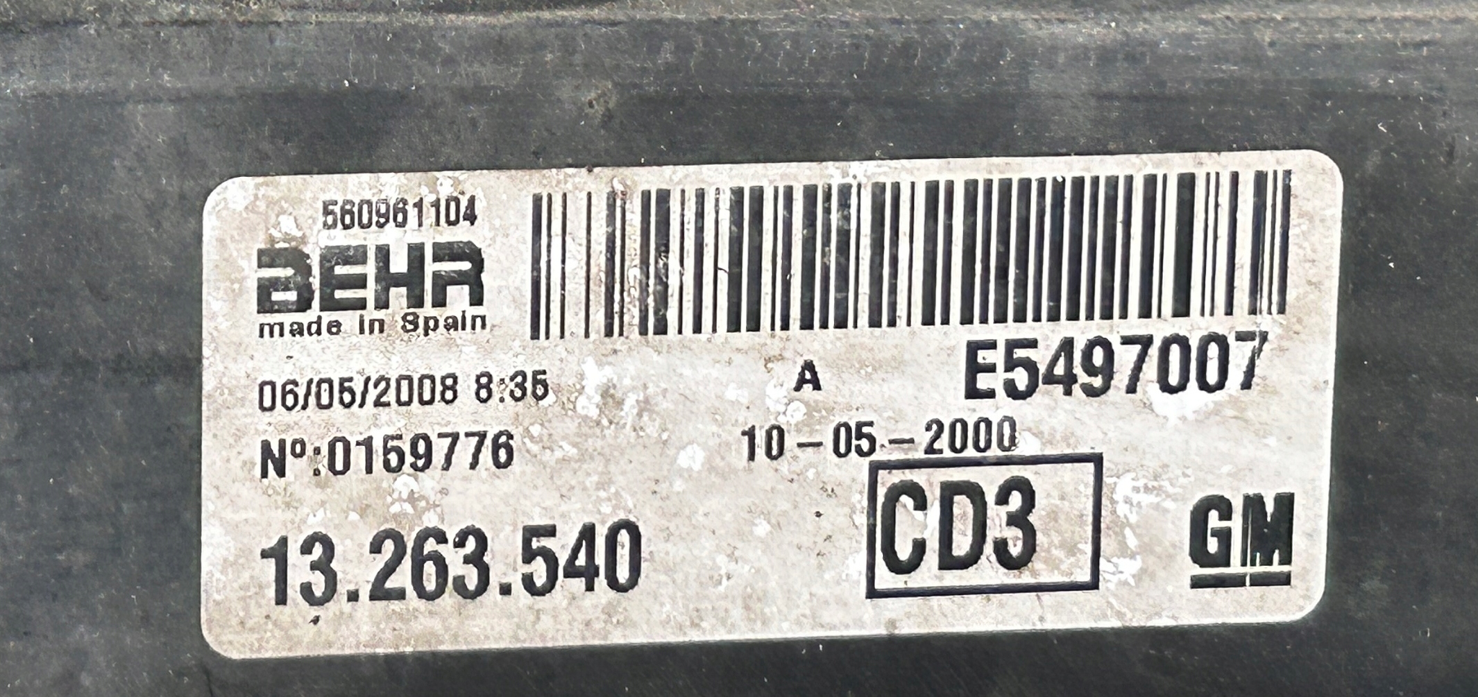 ventilátor chladiče OPEL CORSA D 1.2 13263540