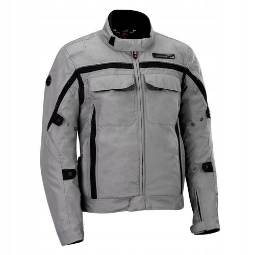 Pánska Motocyklová Bunda Spyke Mack Man Wp Šedá 52 Vodotesná