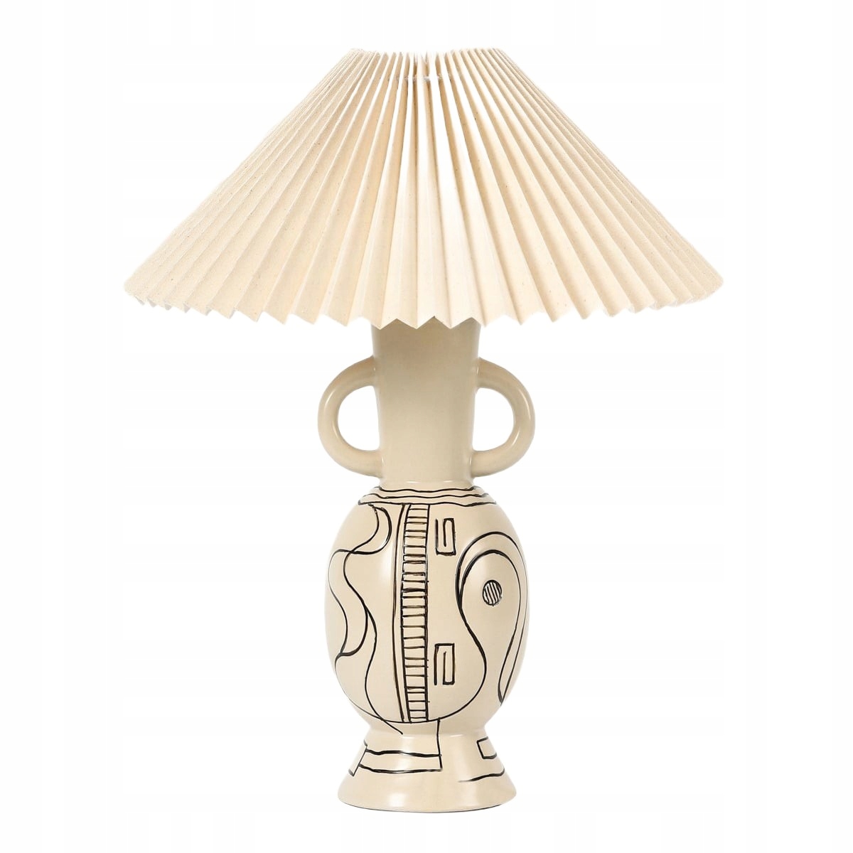 Lampa stołowa Teta ceramiczna 35,5x35,5x44 cm Homla