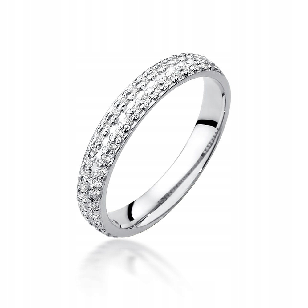 

Pierścionek W Białym Złocie Obrączkowy Brylanty