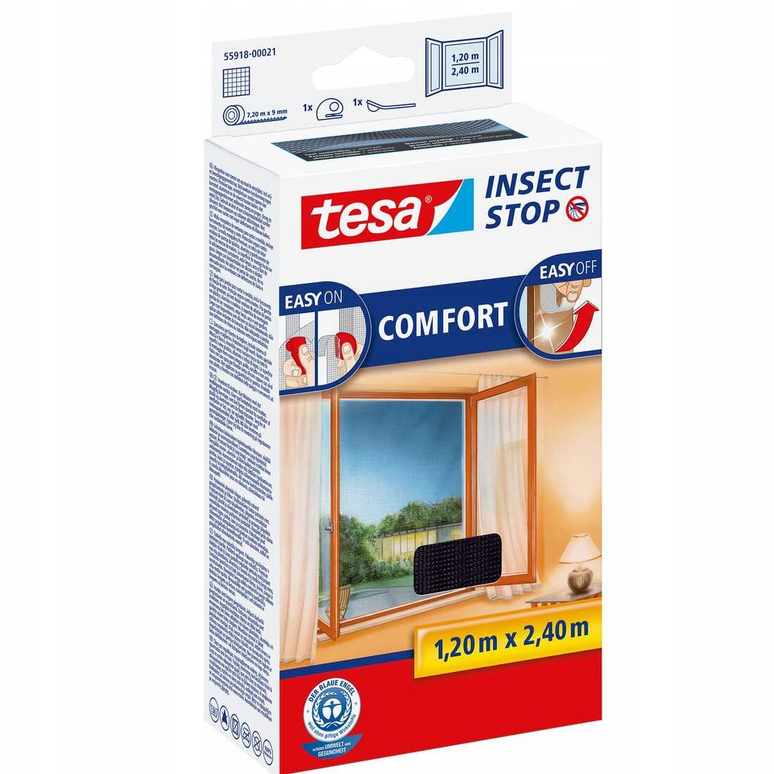 

Moskitiera na okno tesa Comfort 1,2 x 2,4m czarna