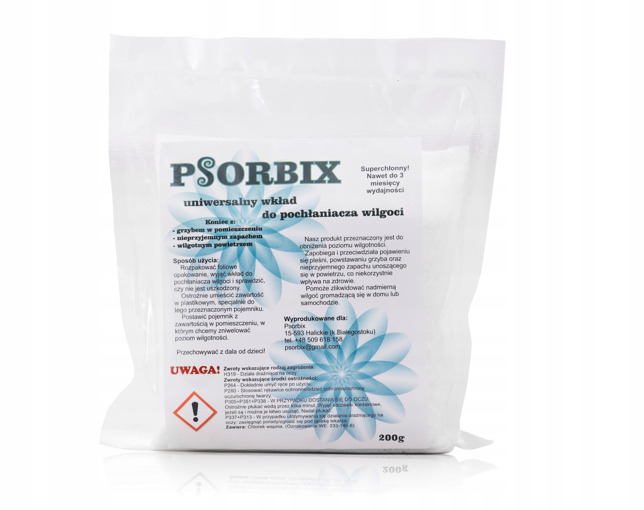 

Pochłaniacz wilgoci wkład osuszacz 200g x 40 szt