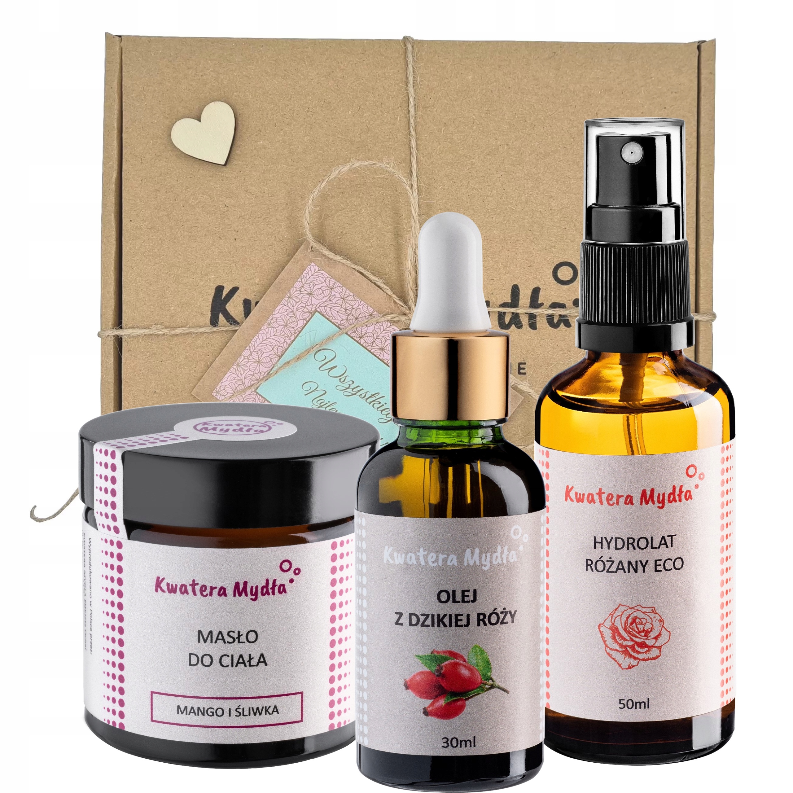 Zestaw Kosmetyków Naturalnych Do Ciała Do Twarzy Różany Dla Kobiety