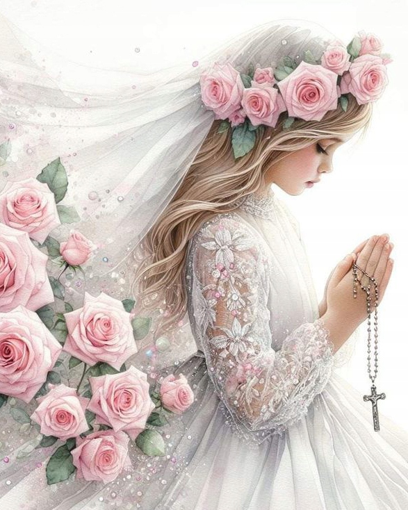 Diamond Painting První Svaté Přijímání Náboženství Velké 80x100 cm