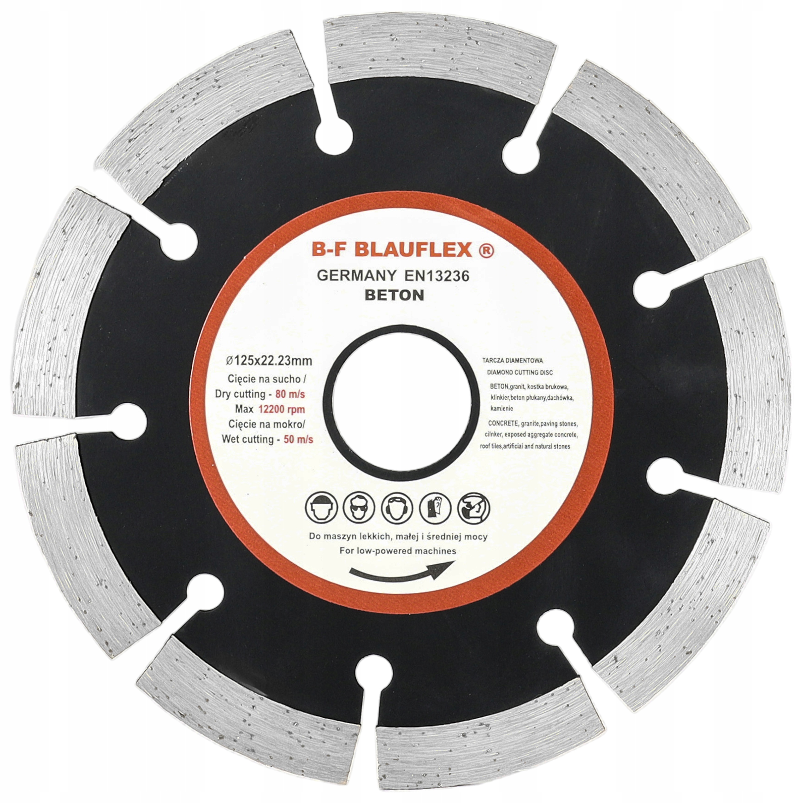 TARCZA DIAMENTOWA BLAUFLEX 125 x 22,2 SEGMENTOWA