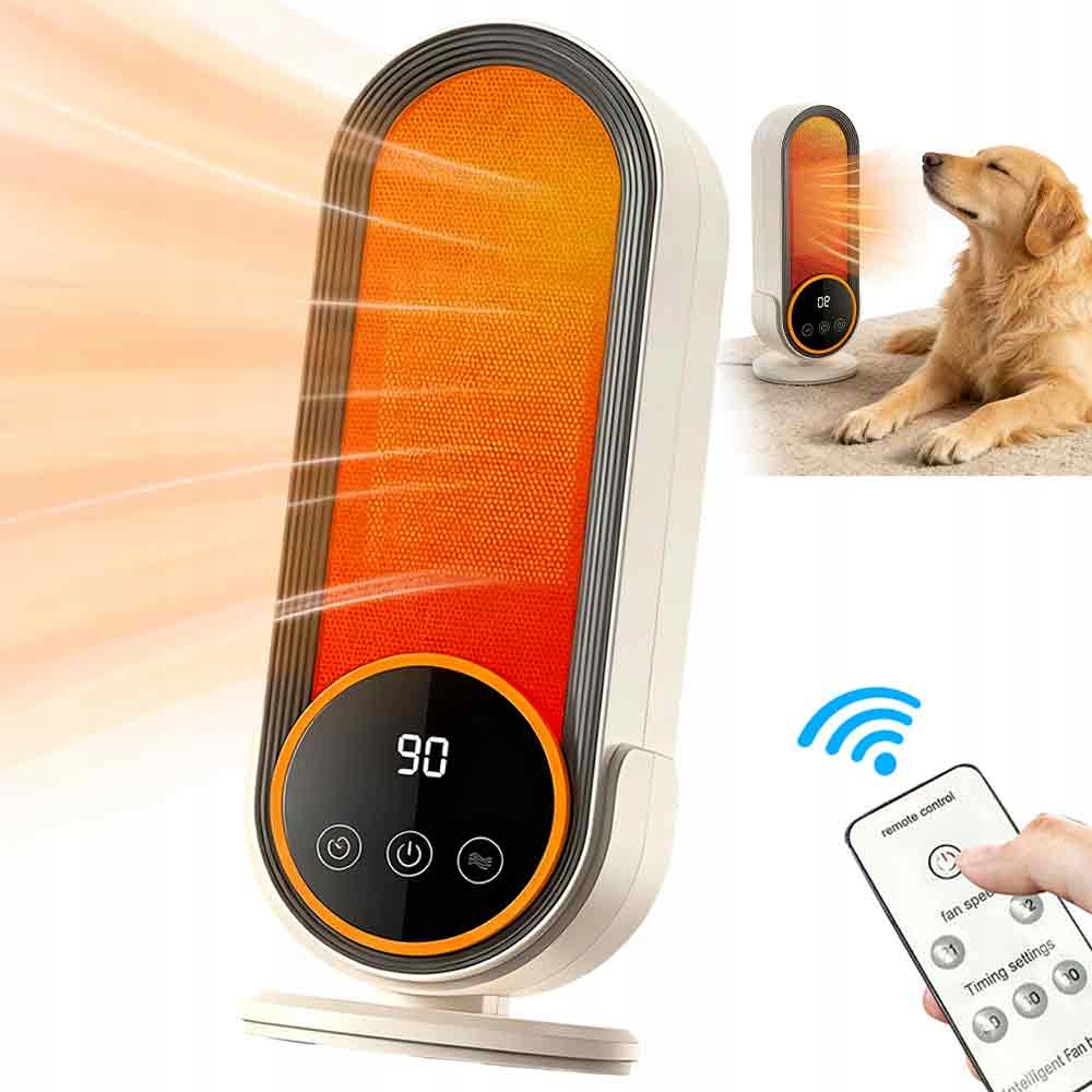 Termoventilátor Farelka S Dálkovým Ovládáním, Časovač, 2 Úrovně, Led Ohřívač Pro Kancelářský Dům