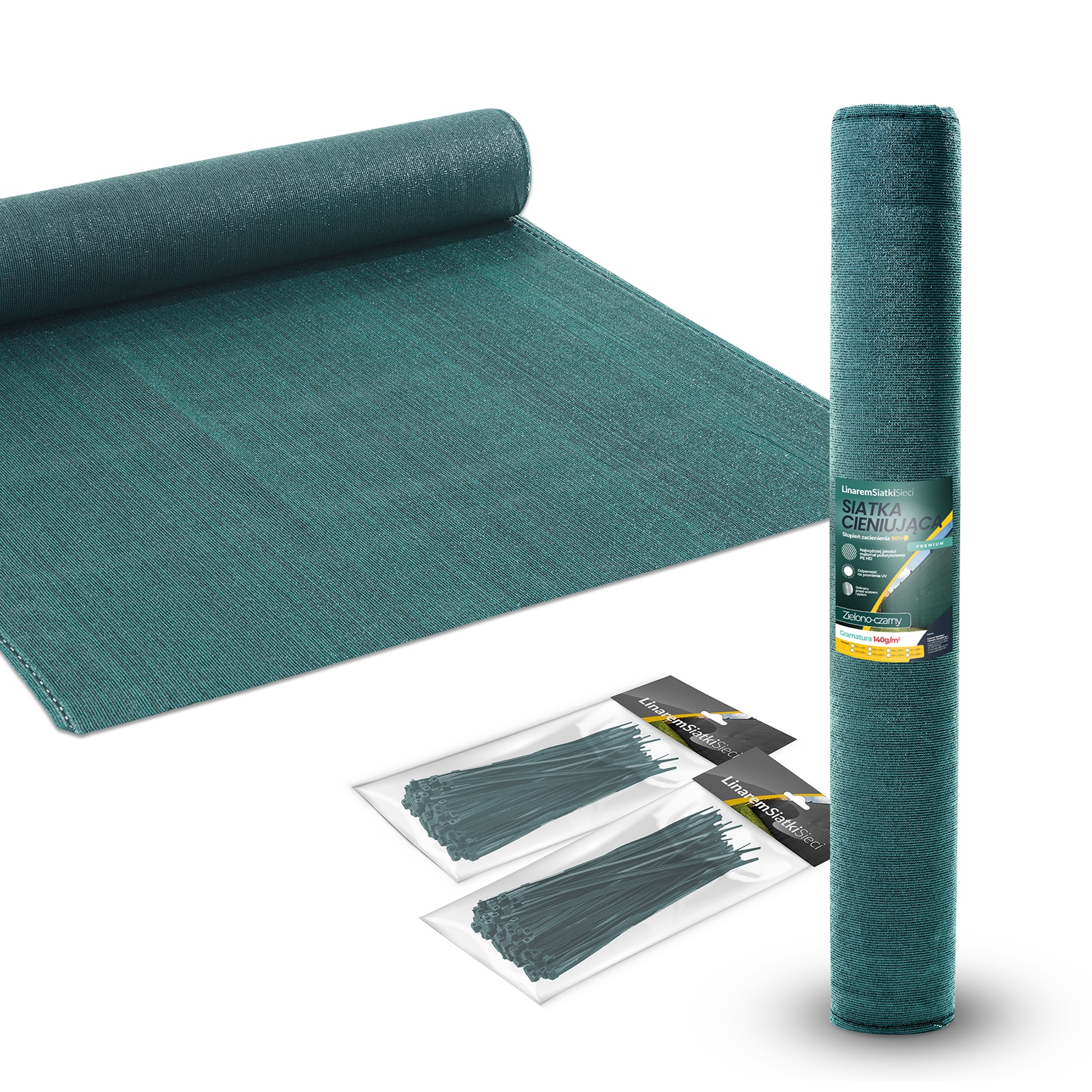 

Siatka Cieniująca 90% Dzianina Osłonowa 1,2x50m Uv