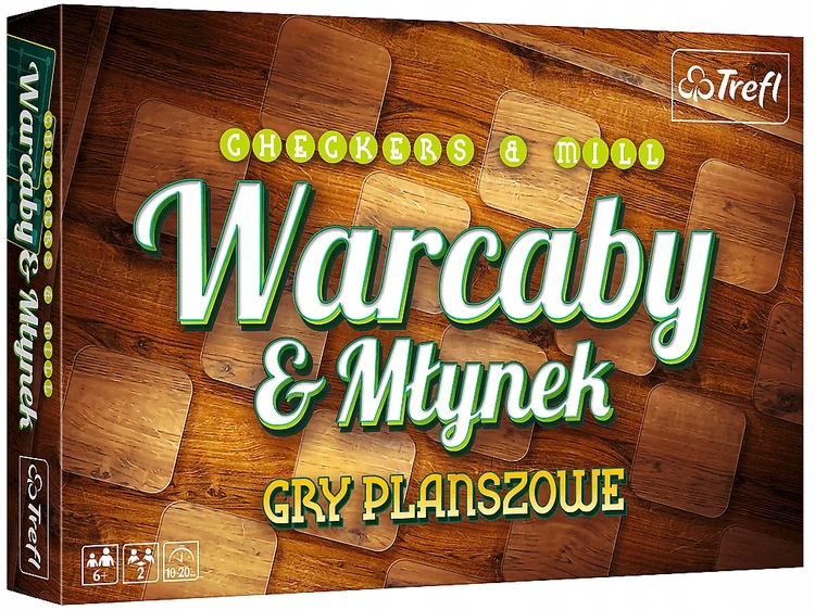 TREFL Zestaw Klasycznych Gier Warcaby Młynek 01681