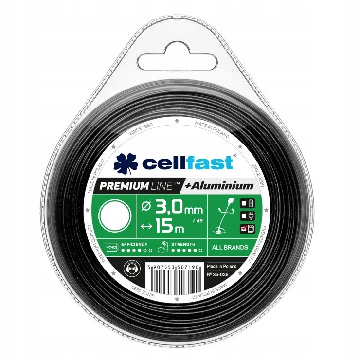 

Żyłka Cellfast Premium okrągłą 35-036 3,0mm 15m