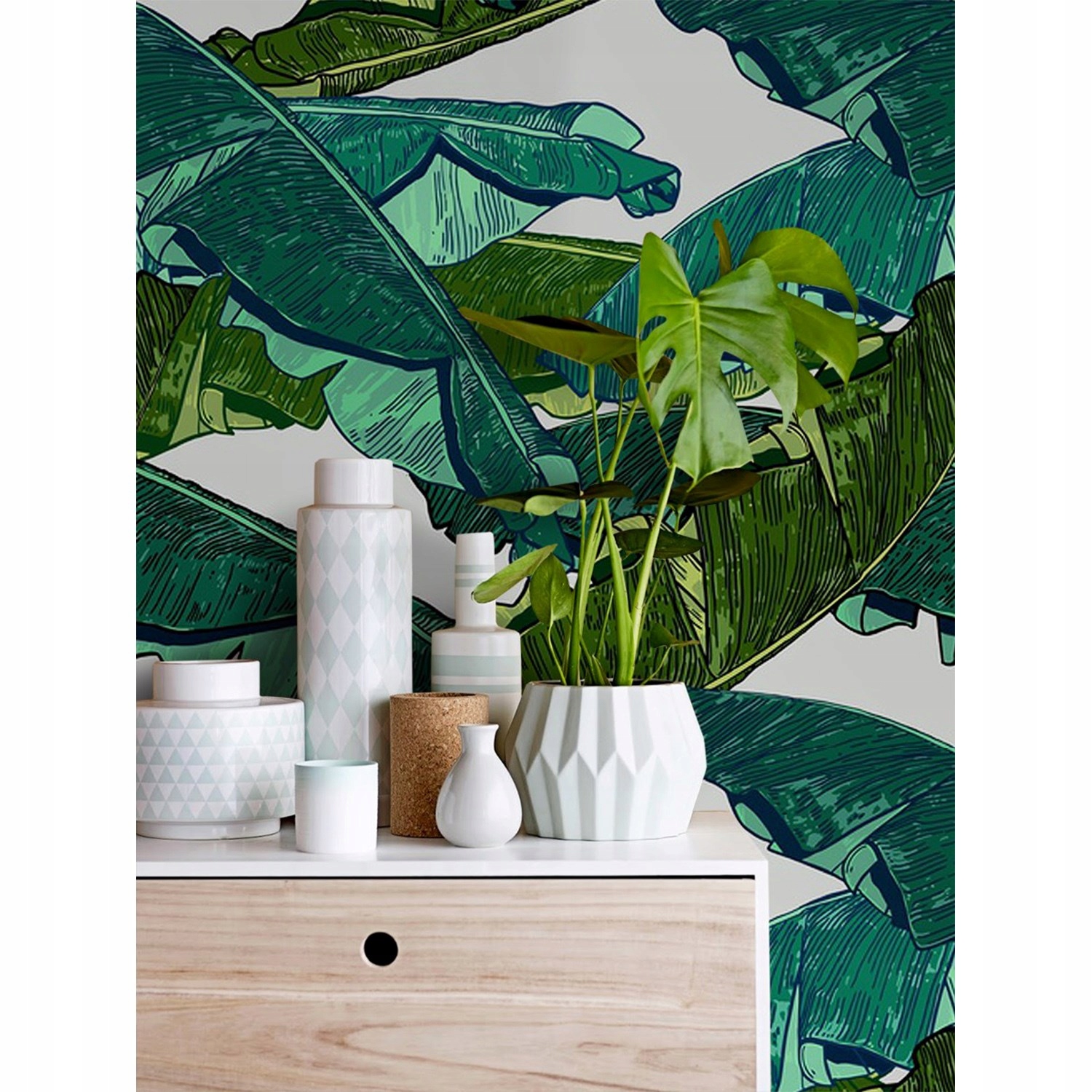 

Foto tapeta samoprzylepna Liście banana 208x146 cm