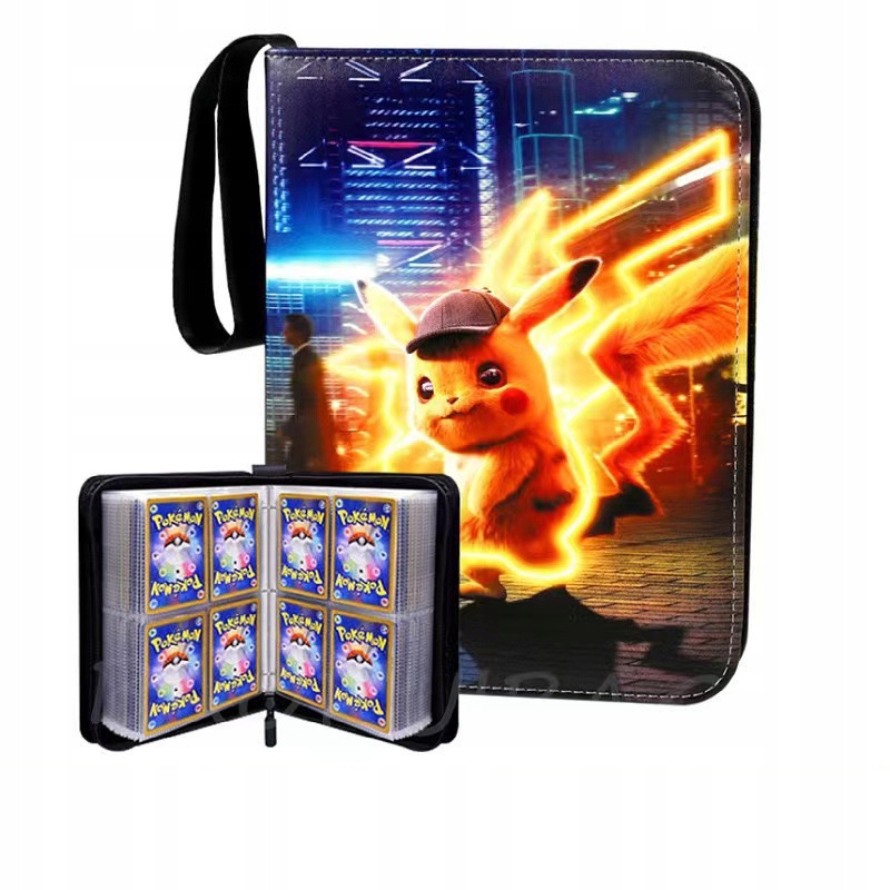 Album na karty Pokemon 400 kart Segregator Pikachu Etui Zamek