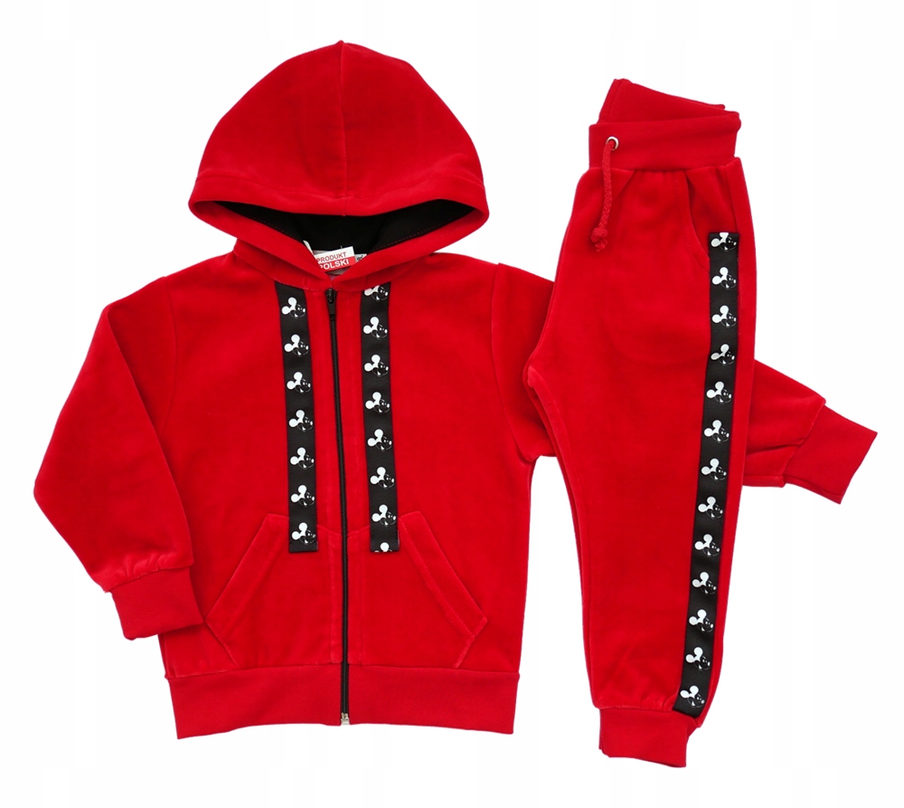 

Czerwony Welur dres welurowy dla dziewczynki 104