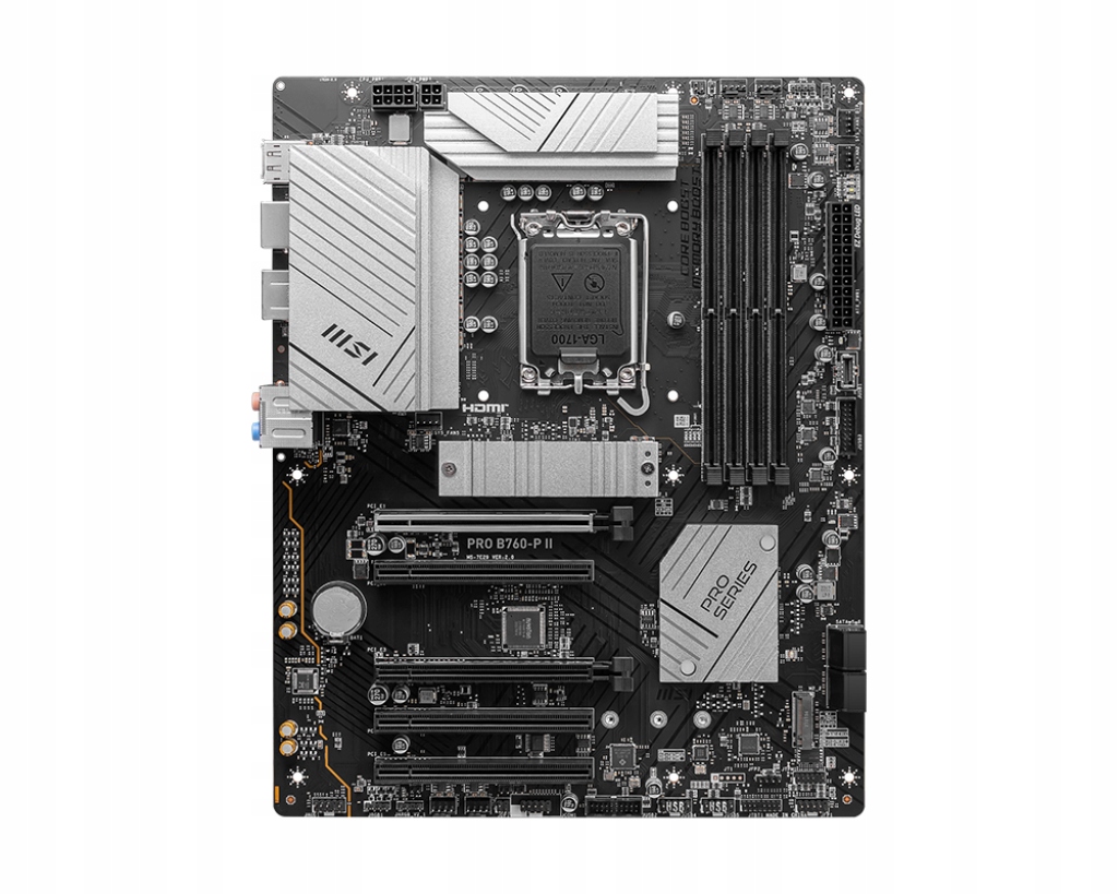Msi Pro B760-P II Gniazdo procesora LGA1700 Typ chipsetu Intel B760 O
