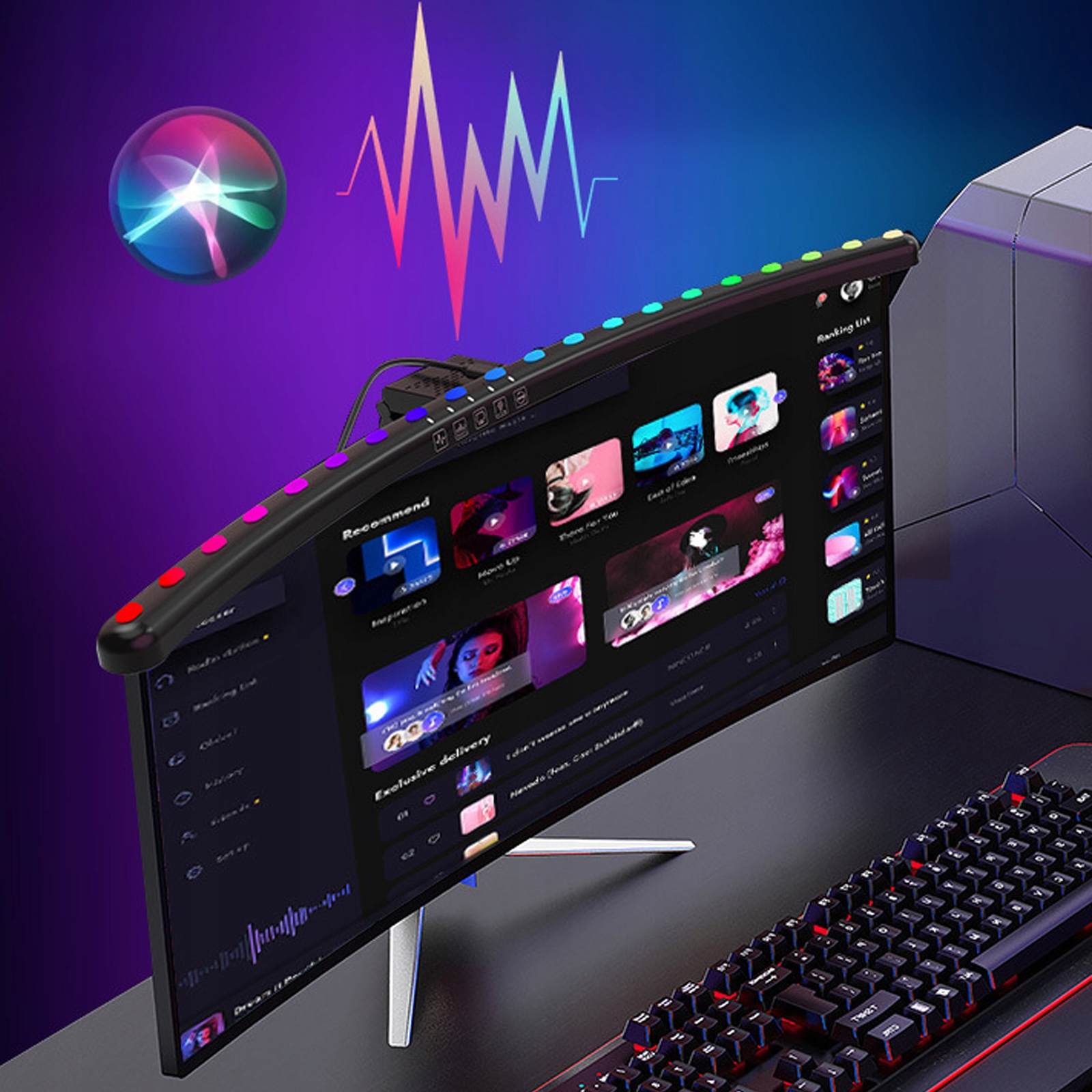 Smart Led Lights Monitor Light Rgb z 3 trybami temperatury barwowej