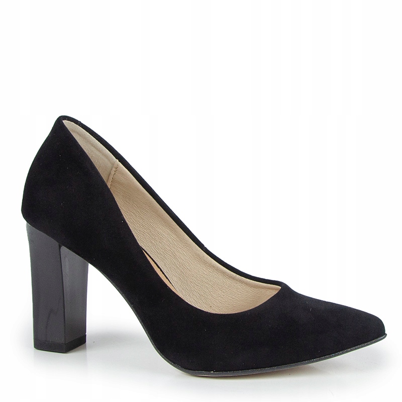 LaRoni E453 Špendlíky Semiš Sloupek Kůže Černá