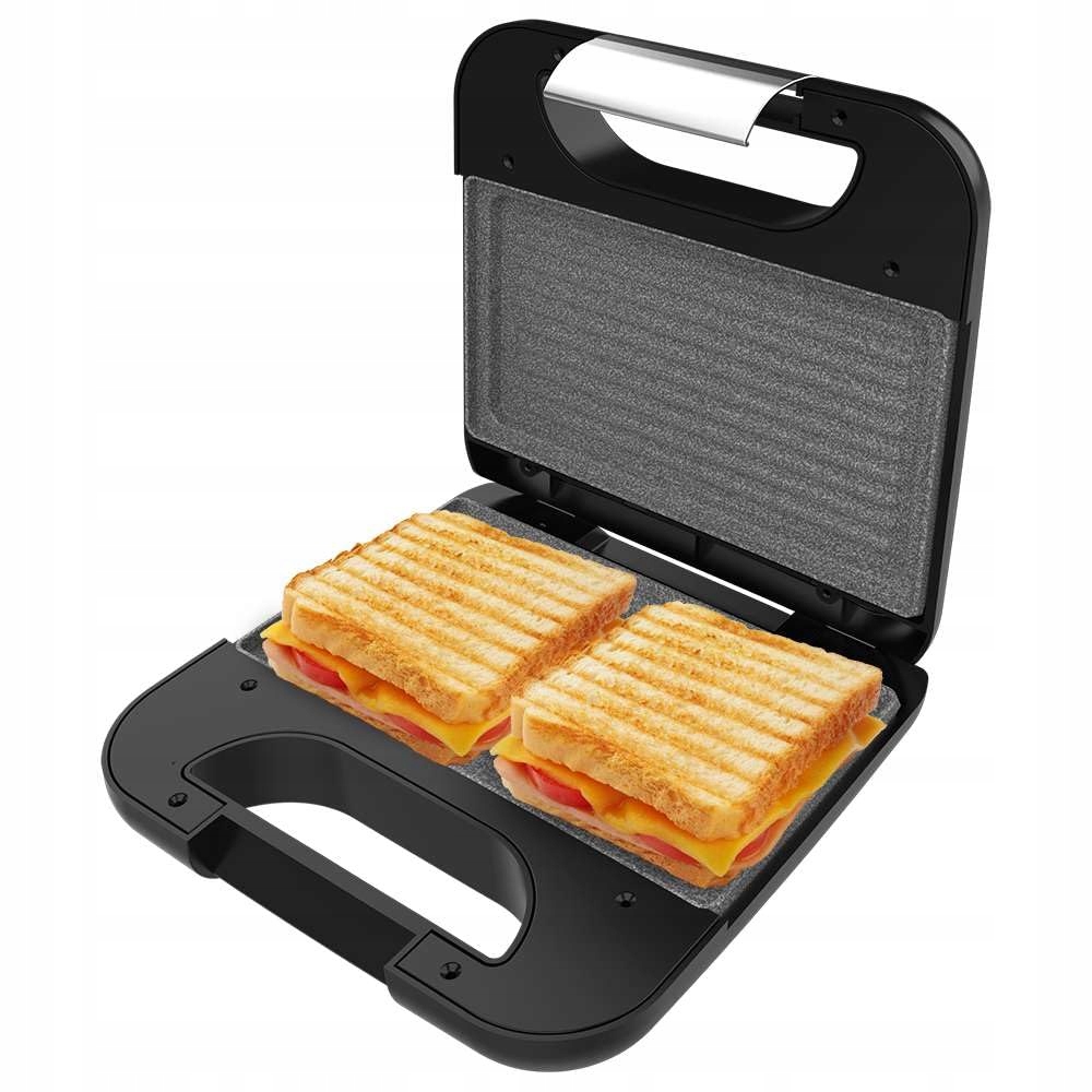 CECOTEC Rock'nToast 800W Sandwich Maker, Square RockStone Plates — miniatura 2