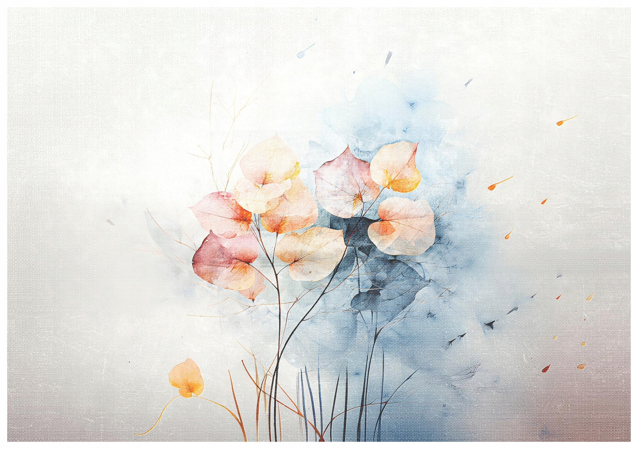 Vliesová fototapeta Akvarijní květiny Pastelové jemné 312x219 lepidlo