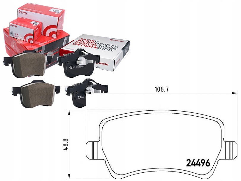 Sada Brzdových Destiček Brembo 1439866 1503969