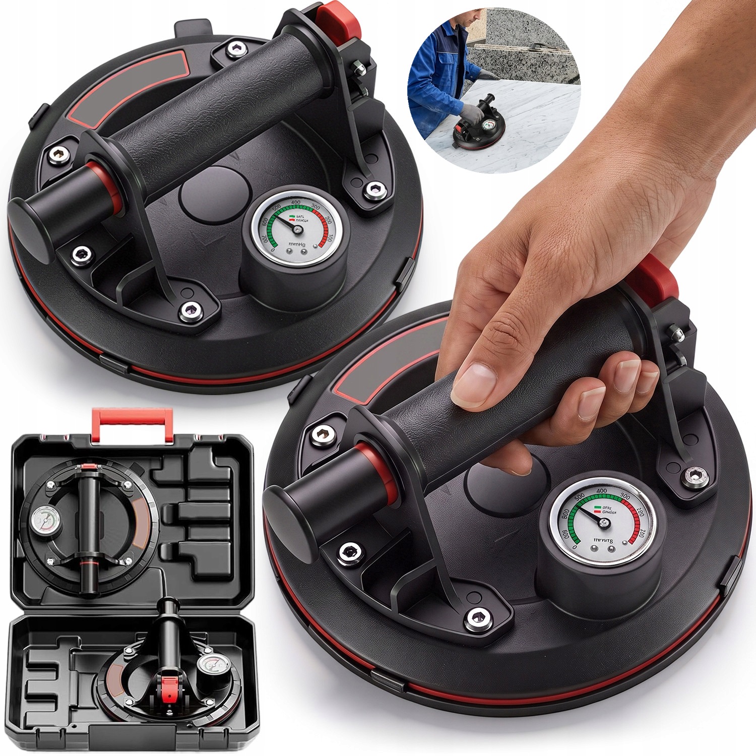 Přísavka Na Dlaždice Vakuová Držák Na Sklo S Pumpičkou Bezpečná Stabilní