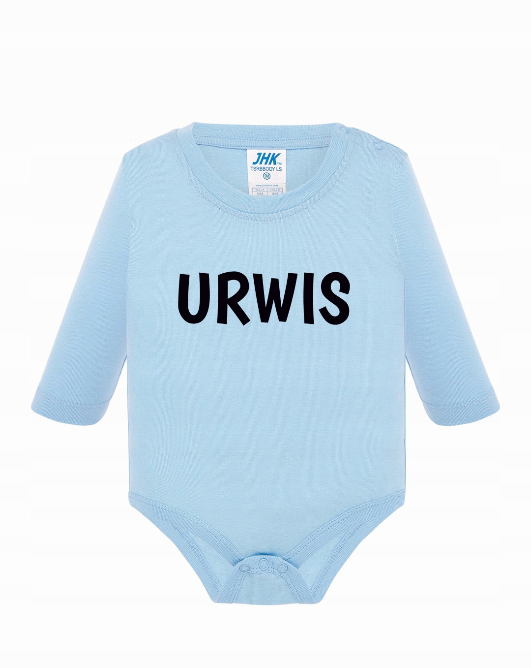 

Body niemowlęce niebieskie z nadrukiem Urwis 9M