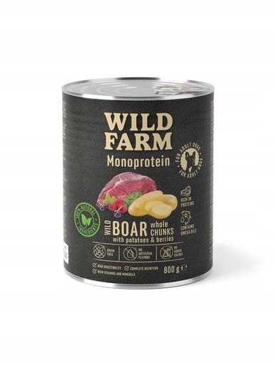 4x Wild Farm Monoprotein Wild Boar 800g hypoalergenní krmivo pro psy