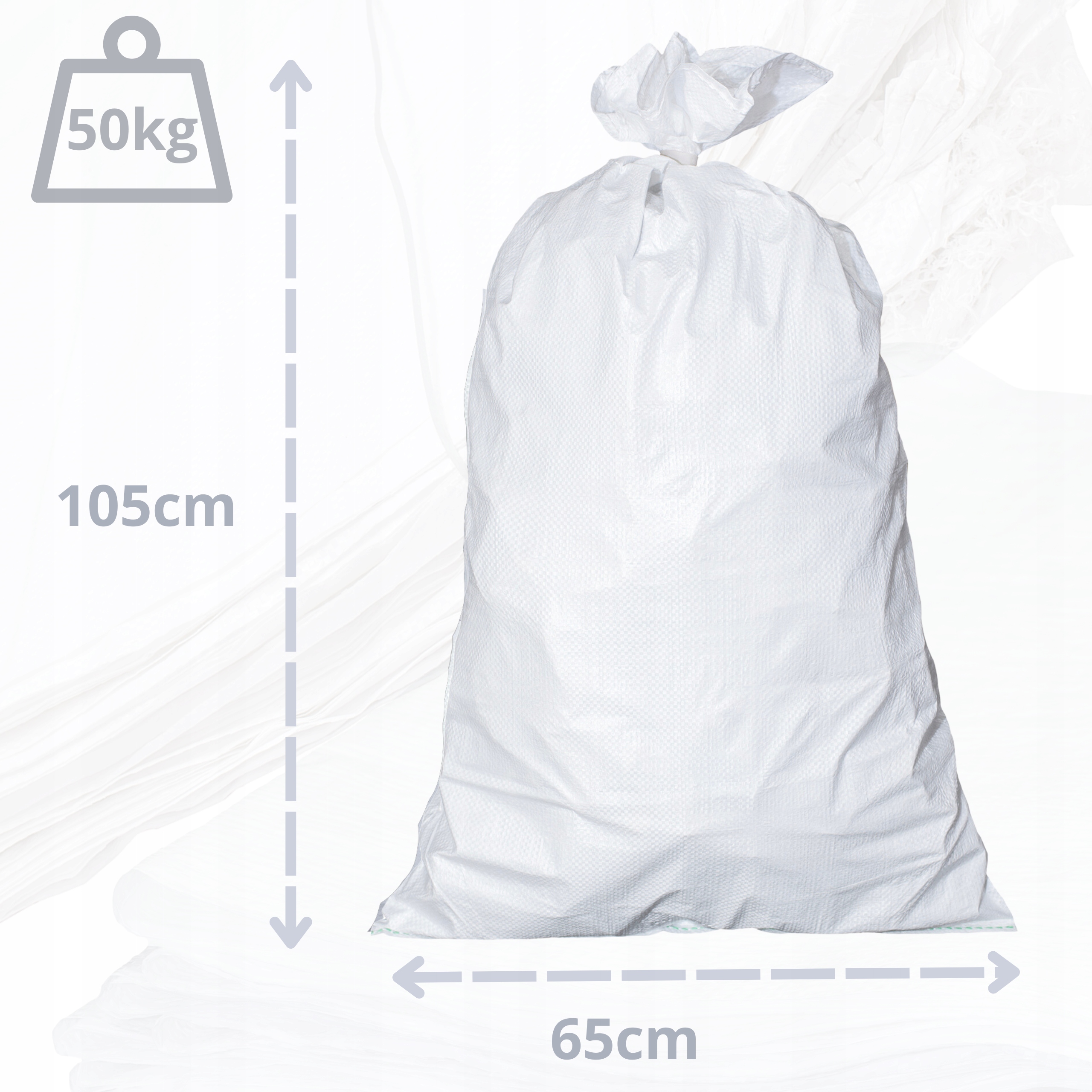 Worki PP 50Kg 65x105 MOCNE na Węgiel Zboże 10 szt. EAN (GTIN) 5904576980153