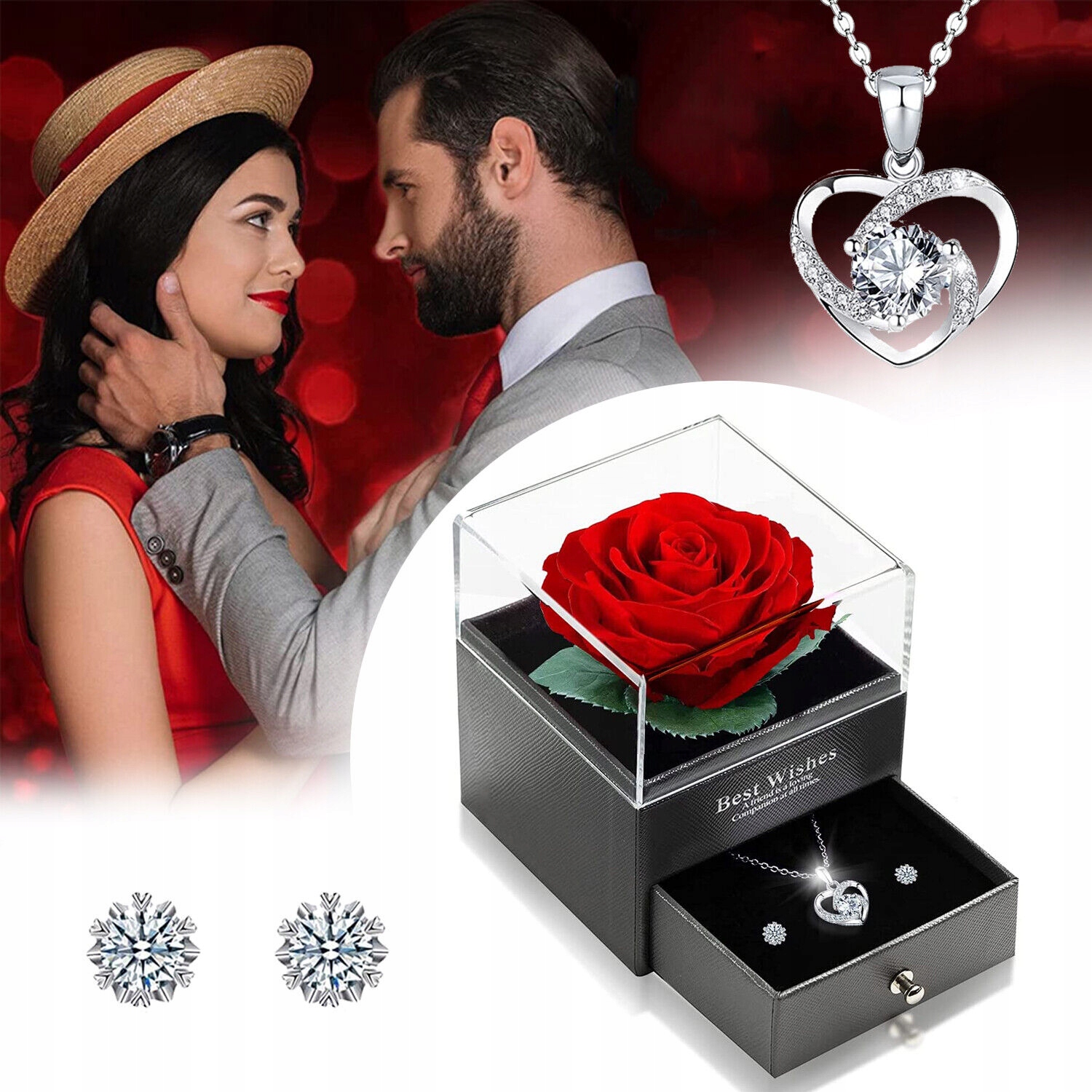 Zachovaná pravá růže pro ženu, manželka, matka