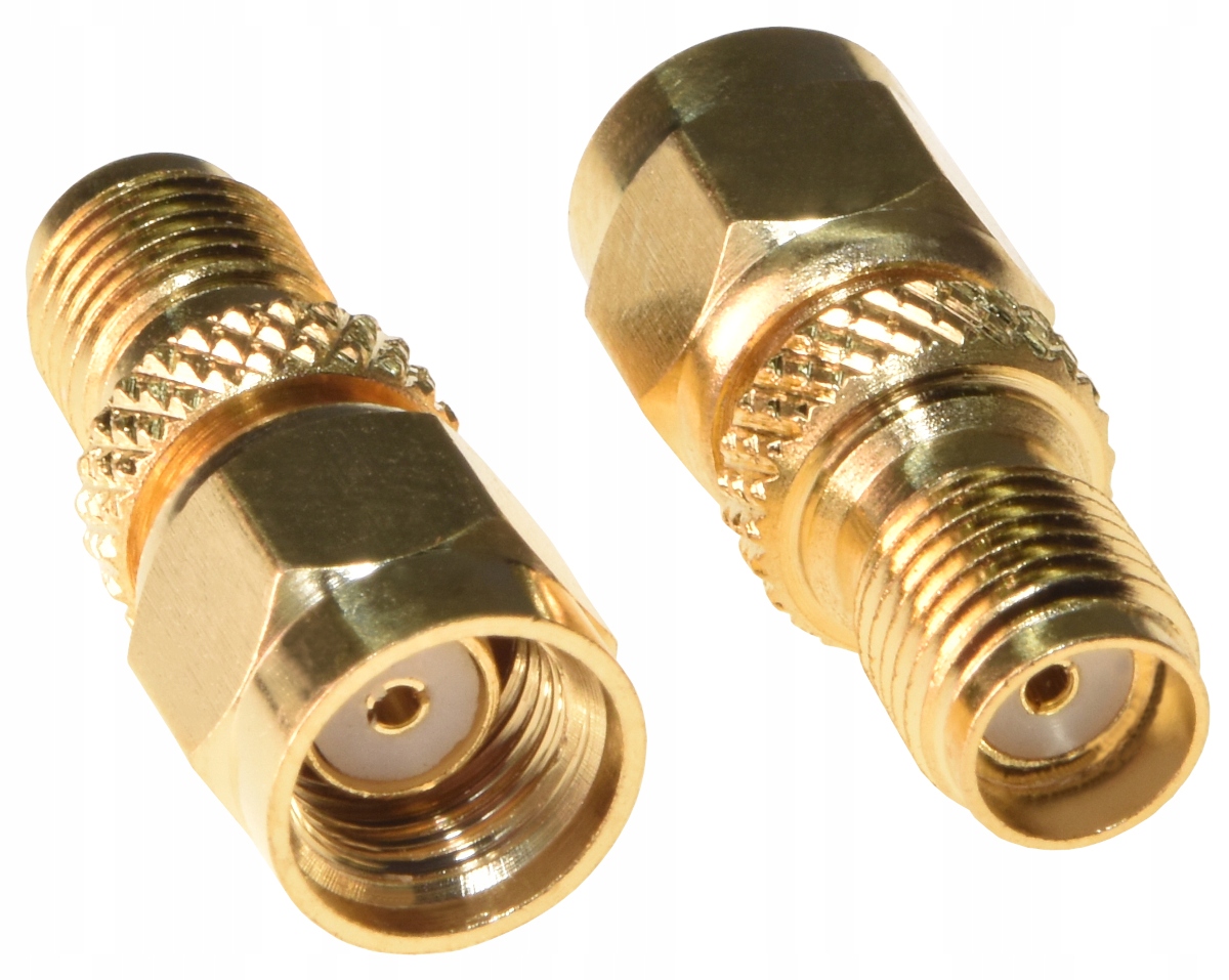 

Adapter wtyk Rpsma gniazdo Sma złoty