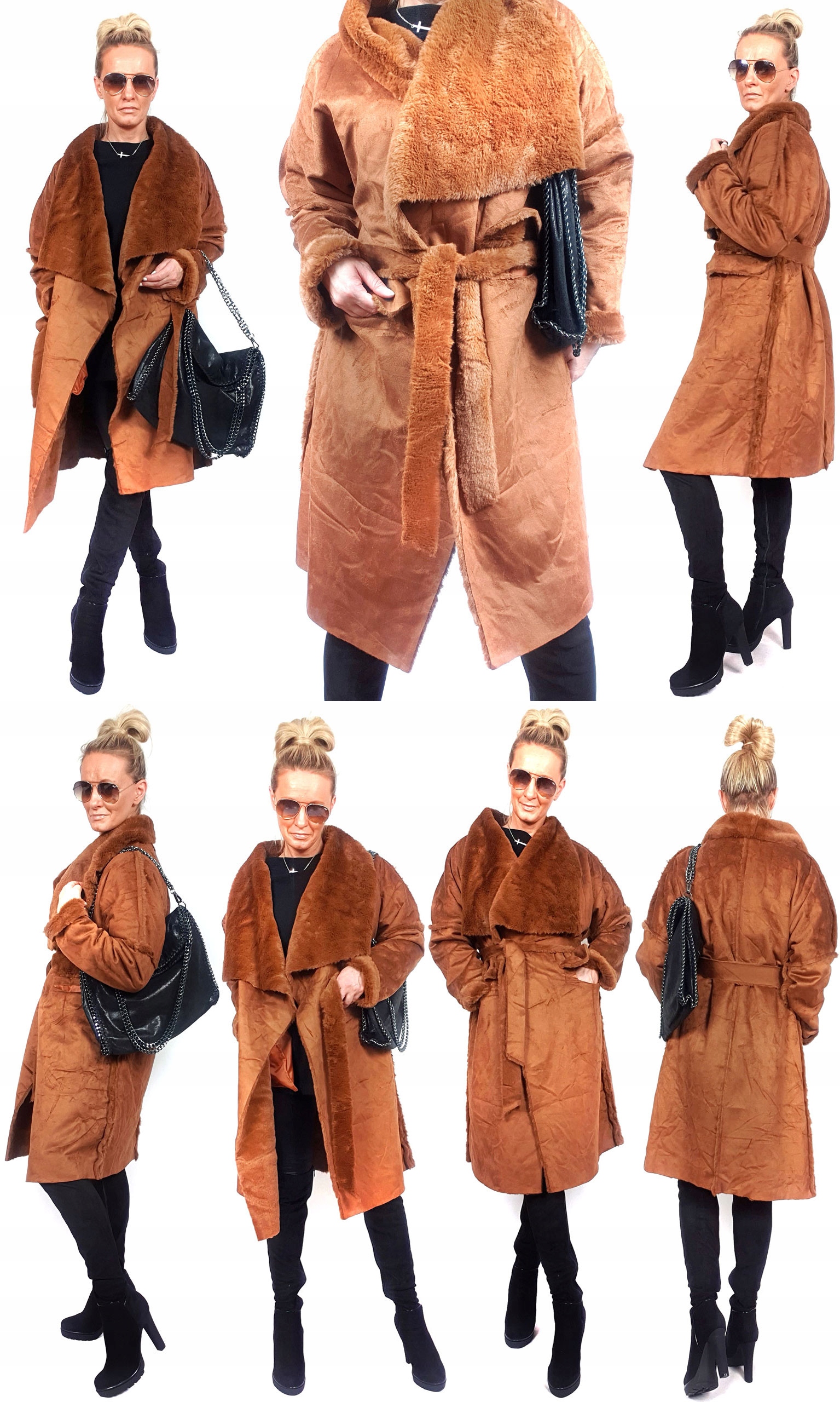 

Płaszczyk Futerko Eko Kożuch Zimowy Futro Luxury