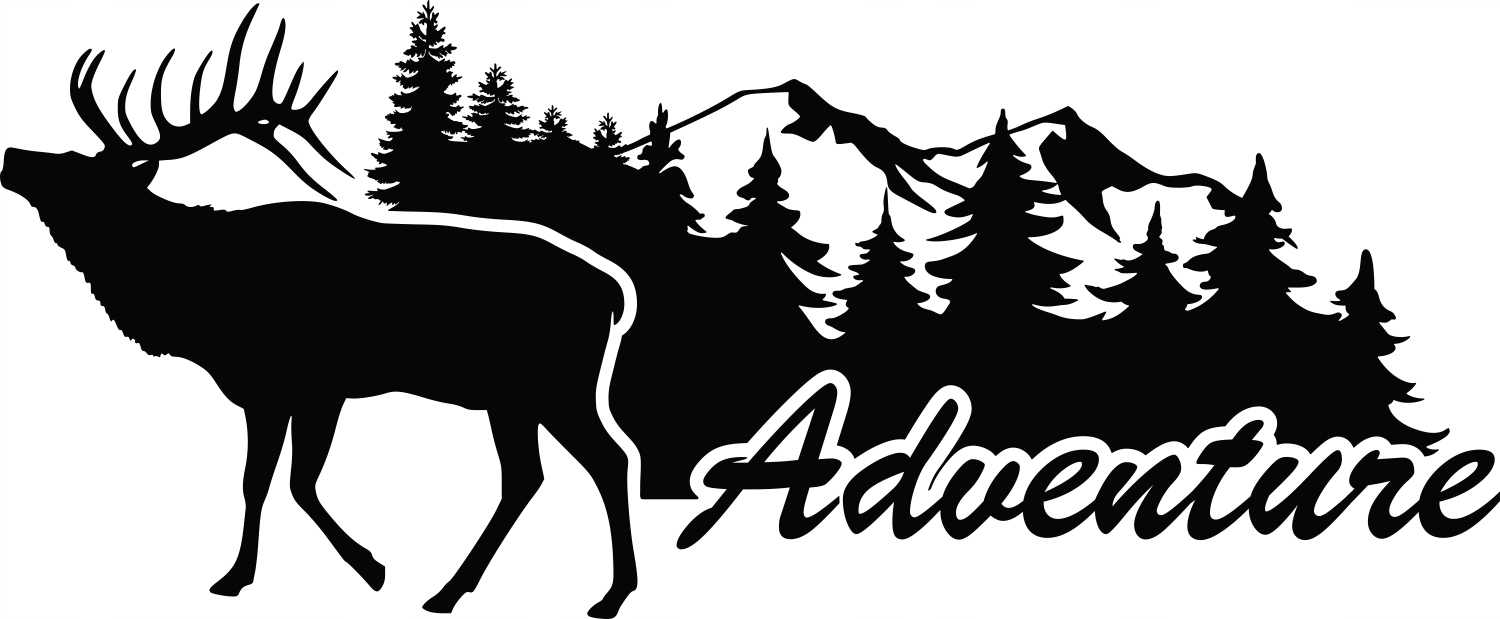 

Naklejka Kamper przyczepa auto Las jeleń 100x41 cm