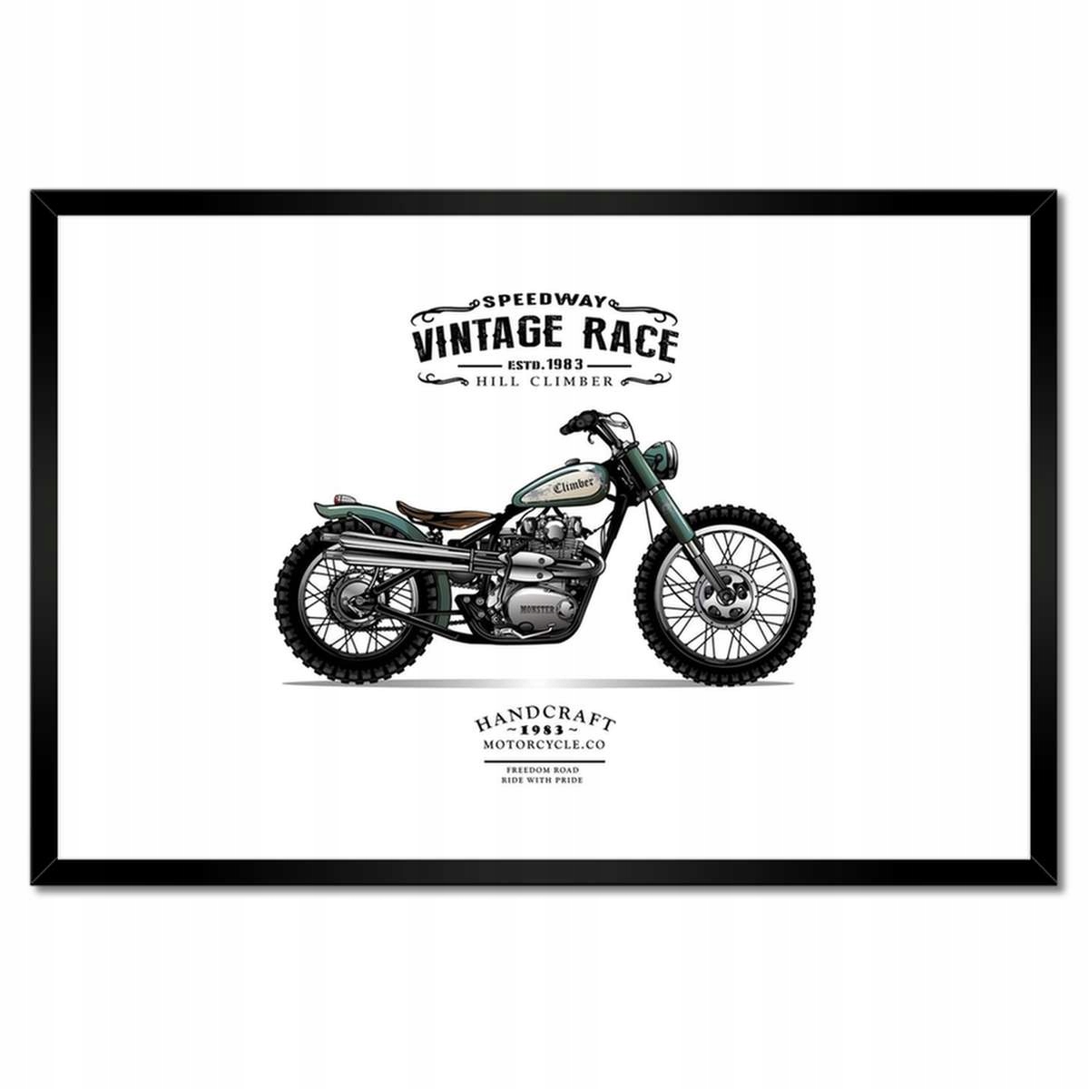 Plakáty v rámu 60x40 Motocykl Zabytek Vintage