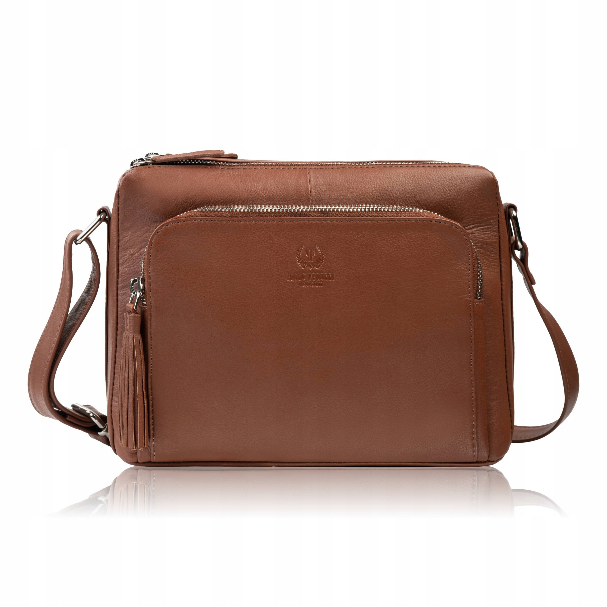 Dámská kožená kabelka přes rameno klasická městská Paolo Peruzzi