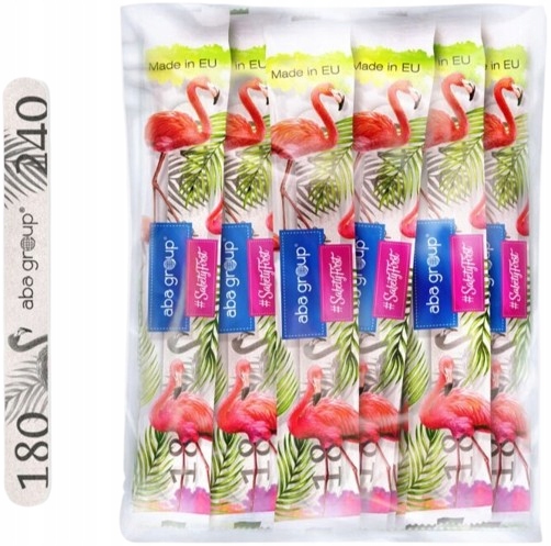 Bezpečný balíček pilníků na nehty Slim Prostý 180/240 Plameňák 100 kusů