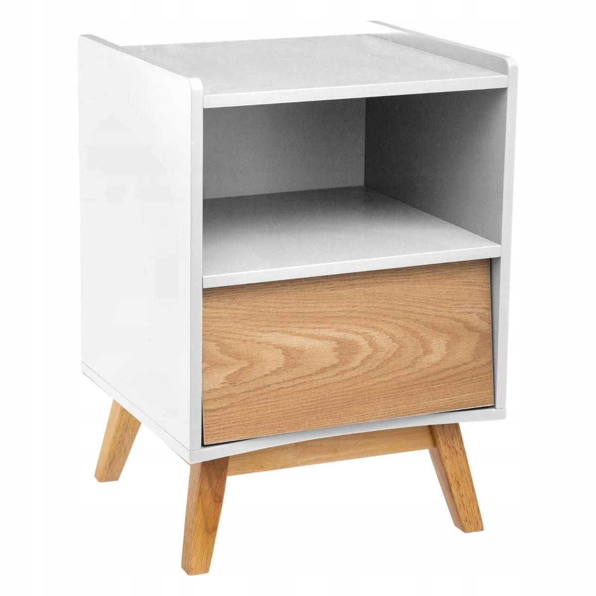 

Szafka Nocna Drewniana Biała Modna Loft 43x30x62