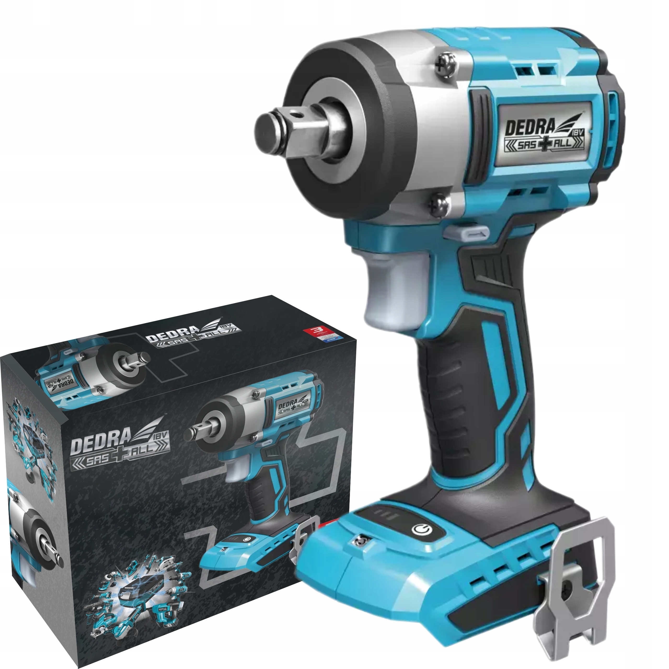 DEDRA KOMPAKTOWY KLUCZ UDAROWY BEZSZCZOTKOWY 350NM 1/2" 18V DED7153 SAS+