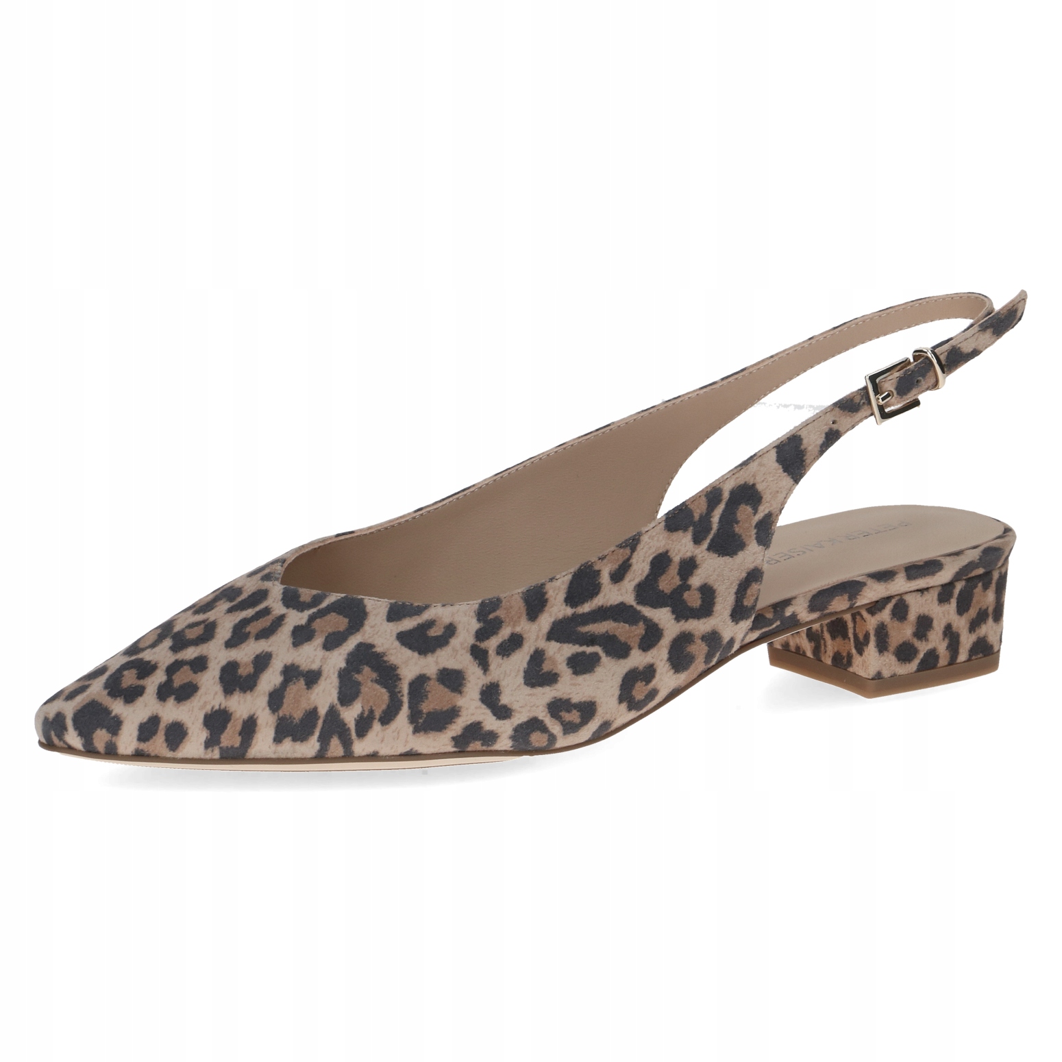 Peter Kaiser špičaté lodičky bez paty s panterkou Napoli [79441-44-458] 38,5