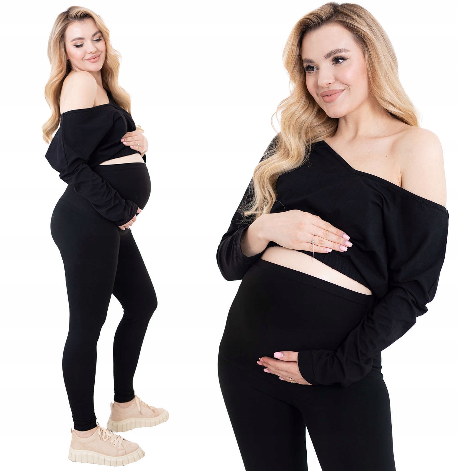 

Legginsy Ciążowe Długie Getry Panel Leginsy 3XL