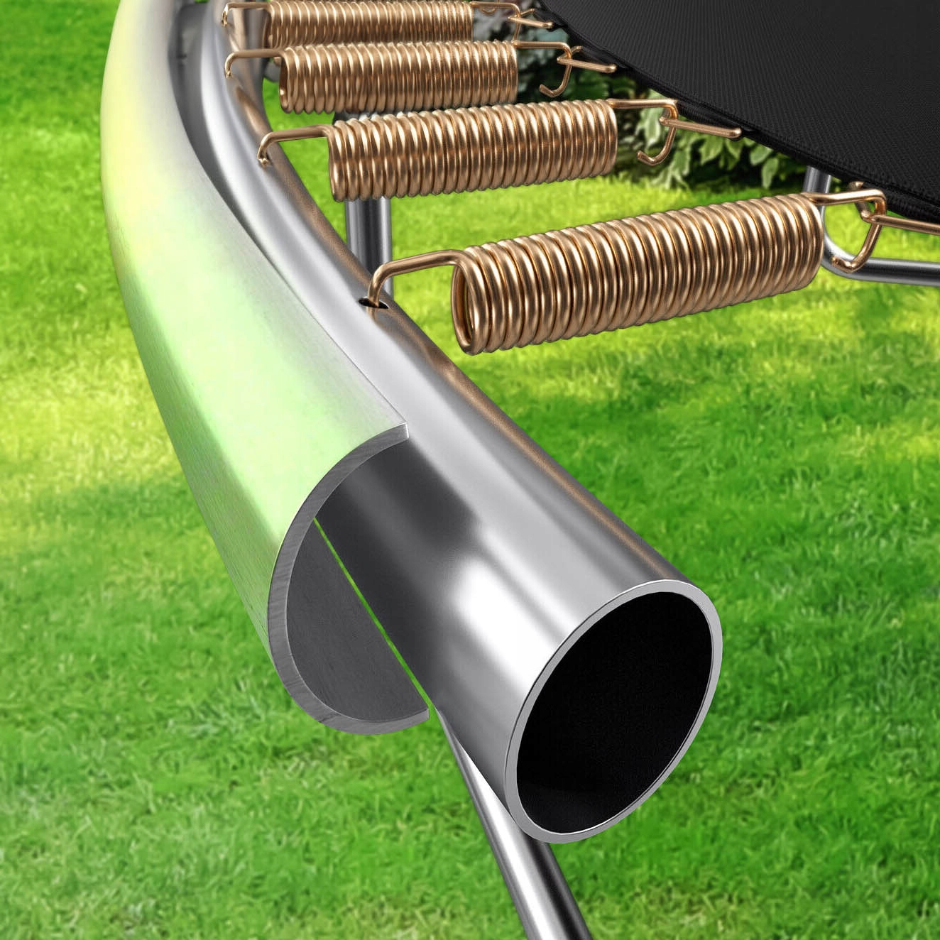 TRAMPOLINA OGRODOWA Z SIATKĄ WEWNĘTRZNĄ DLA DZIECI GALWANIZOWANA 10FT 305m Liczba sprężyn/lin 54