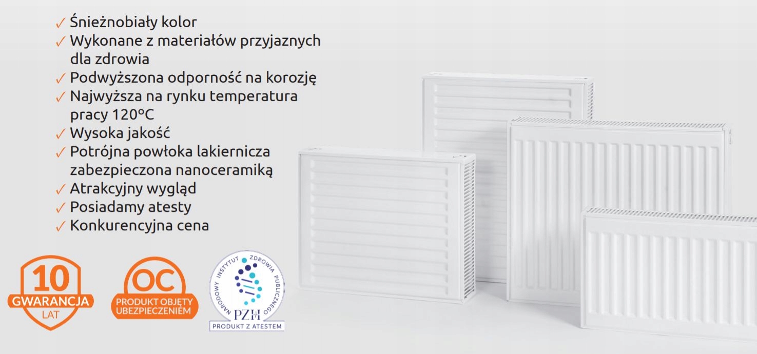 INVENA GRZEJNIK STALOWY V22 600x1600 DOLNOZASILANY Szerokość 1600 mm