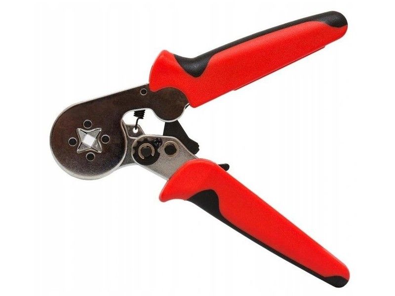 Praska, Zaciskarka Do Kabli, Tulejek, Końcówek + Zestaw Tulejek 1200 szt Kolor czerwony