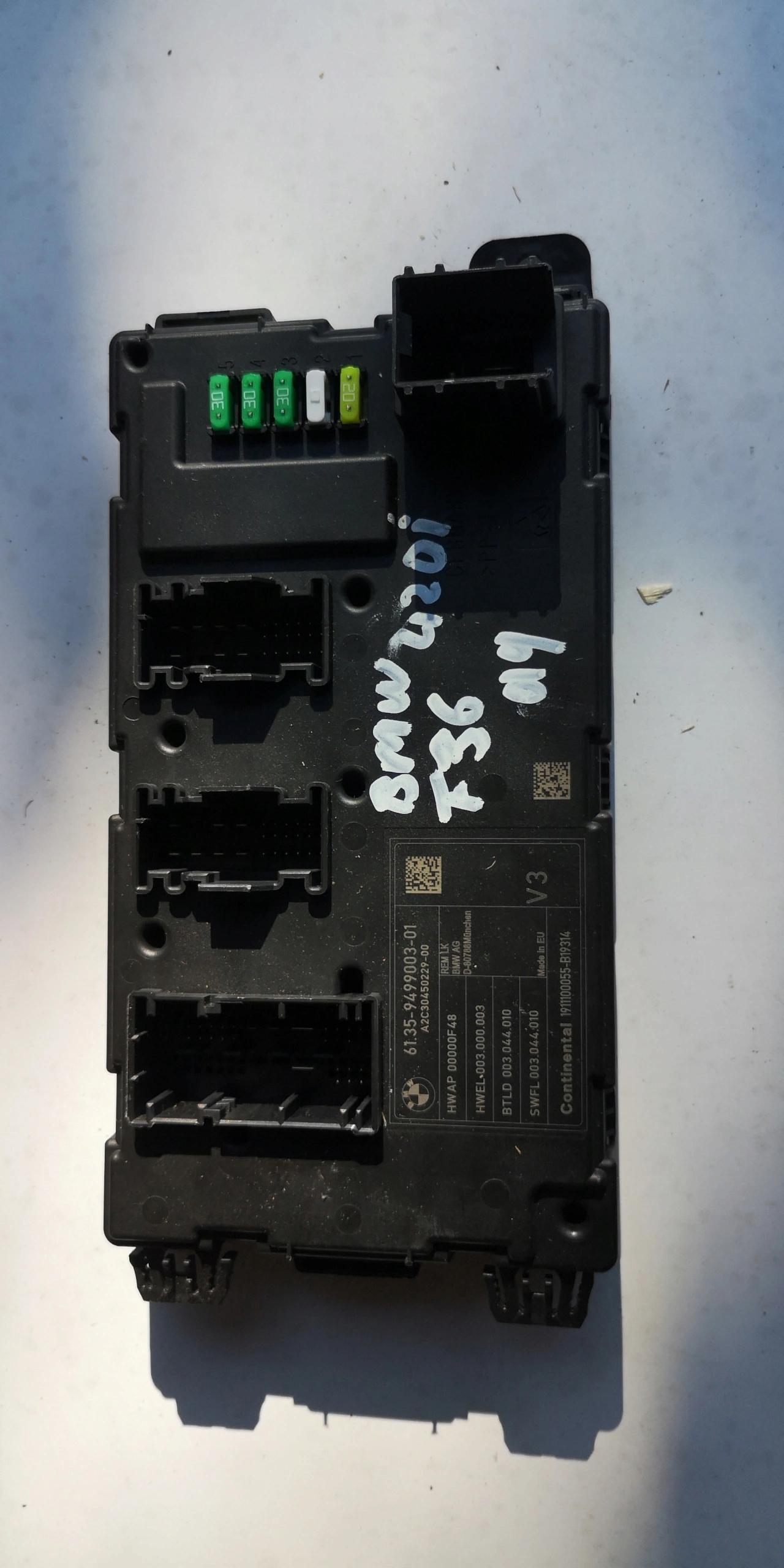 BMW F36 420I MODUL REM 9499003 A2C30450229 1911100 Producent części BMW OE